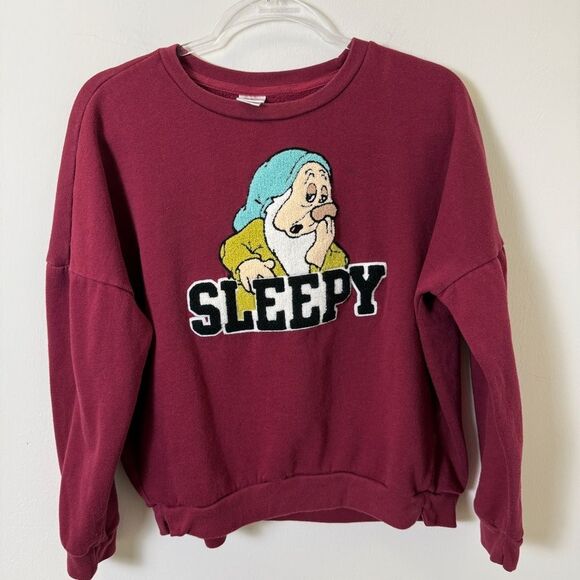 Disney Tops - Disney Sleepy Sweatshirt Women’s XL Burgundy Pullover